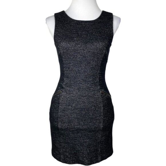 Theory Woman's Black Career Sleeveless Bodycon Designer Mini Dress US 0/C32 - Picture 1 of 13